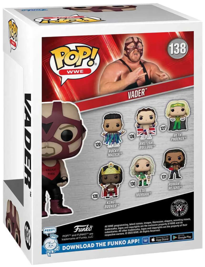 (EU) Фигурка Funko POP! WWE: Vader (138)
(EU) Фигурка Funko POP! WWE: Vader (138)