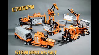 Конструктор CaDA STEAM 10 в 1 механическая лаборатория - порт (634 детали)(C71002W)