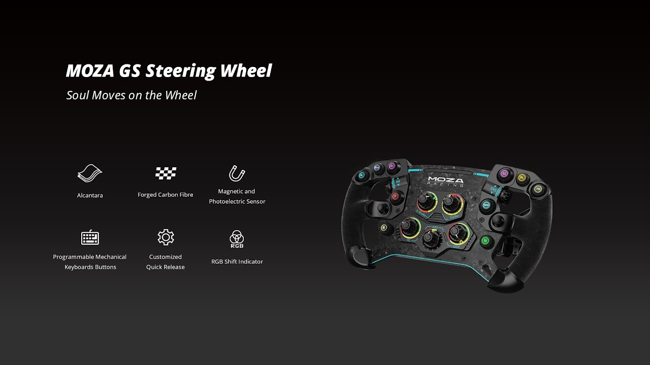 Съемное рулевое колесо MOZA GS V2P Steering Wheel (Leather) RS056