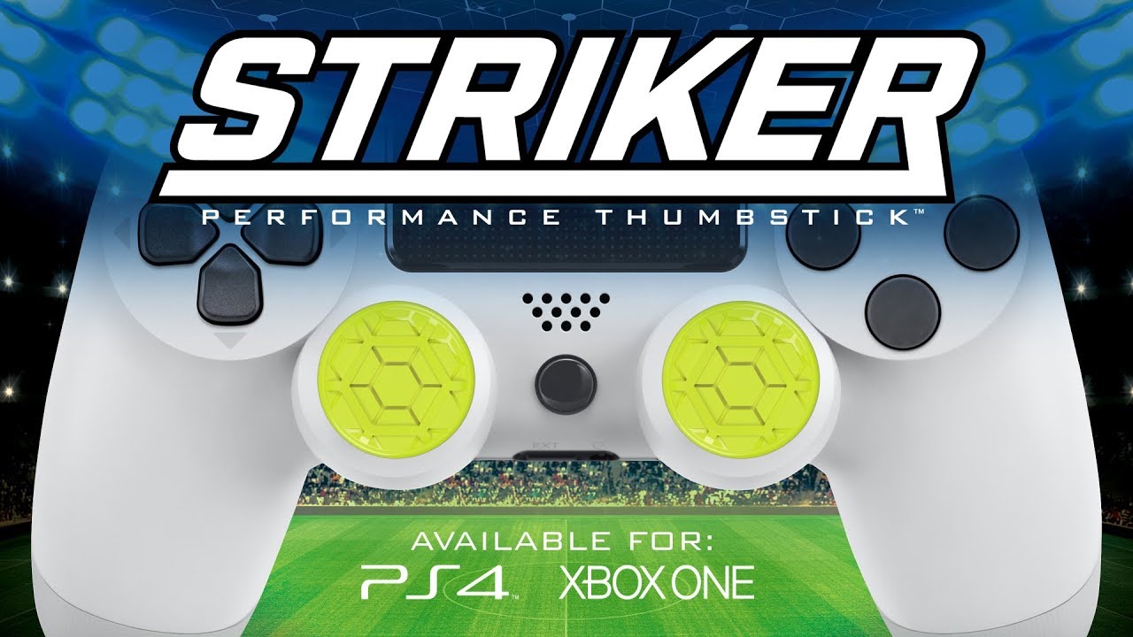 Накладки на стики KontrolFreek Grips STRIKER Lemon для геймпада Dualshock PS4 (жёлтый)