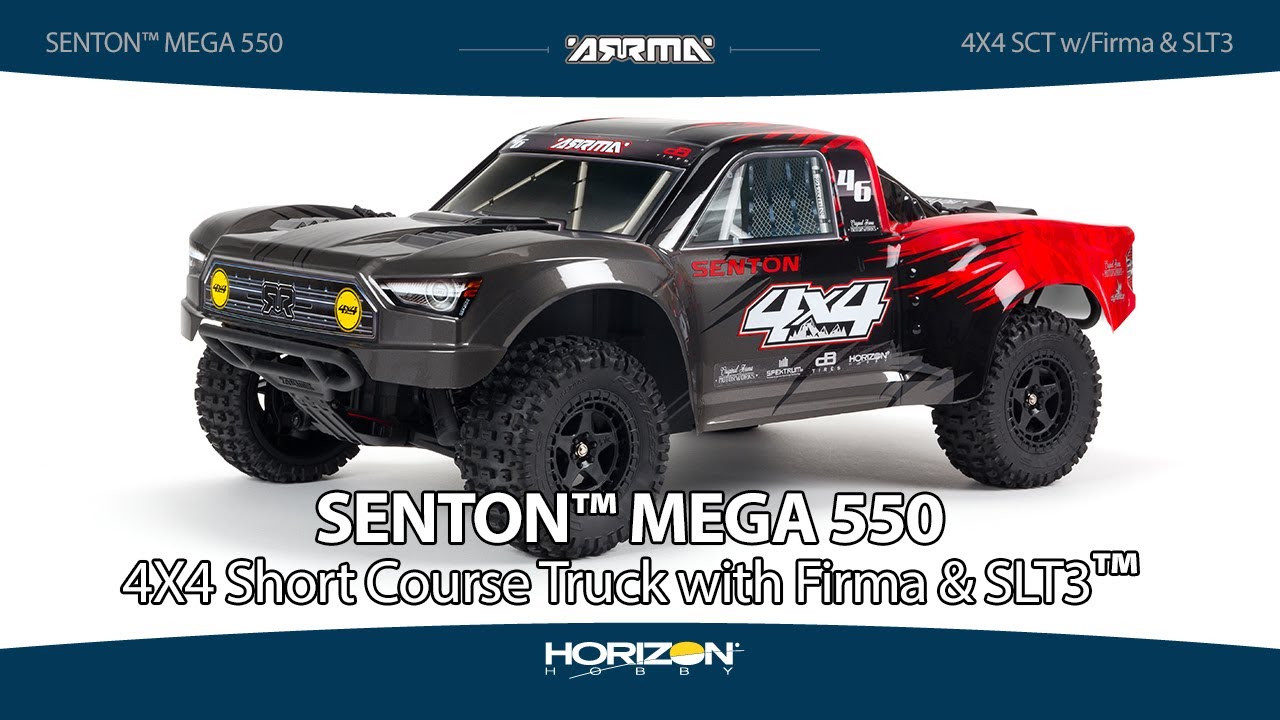 Радиоуправляемая модель шорт-корс трак Arrma Senton 4x4 V3 MEGA 550 Brushed 1к10 RTR (ARA4203V3T1)