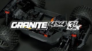 Радиоуправляемая модель монстр Arrma Granite 4x4 V3 3S BLX RTR (ARA4302V3T2)