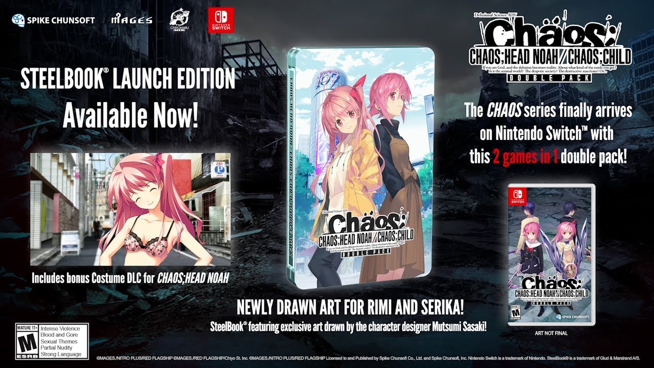Игра Chaos;Head Noah / Chaos;Child Double Pack - Steelbook Launch Edition (Nintendo Switch)