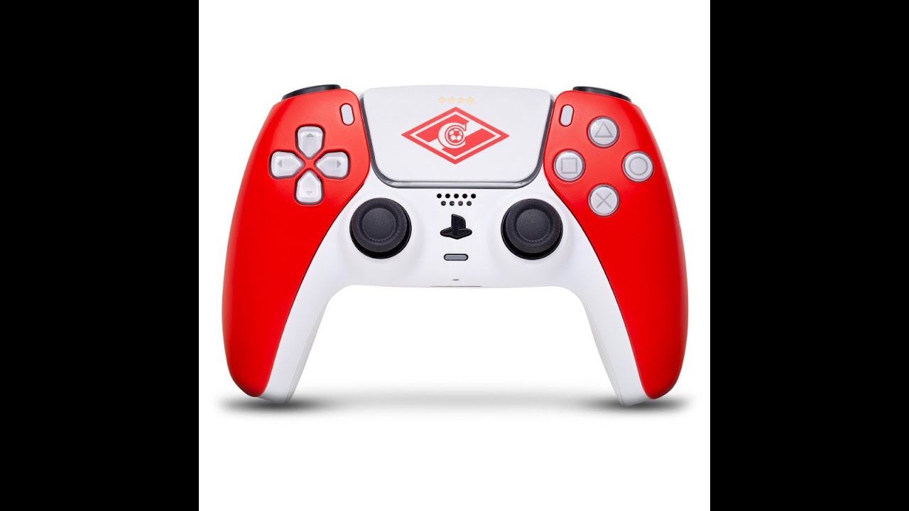 Кастомизированный геймпад Sony DualSense Спартак.Красно-белый