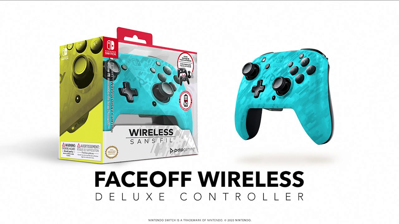 Геймпад PDP Faceoff Wireless Deluxe Controller Black Camo для Nintendo Switch (чёрный камуфляж)