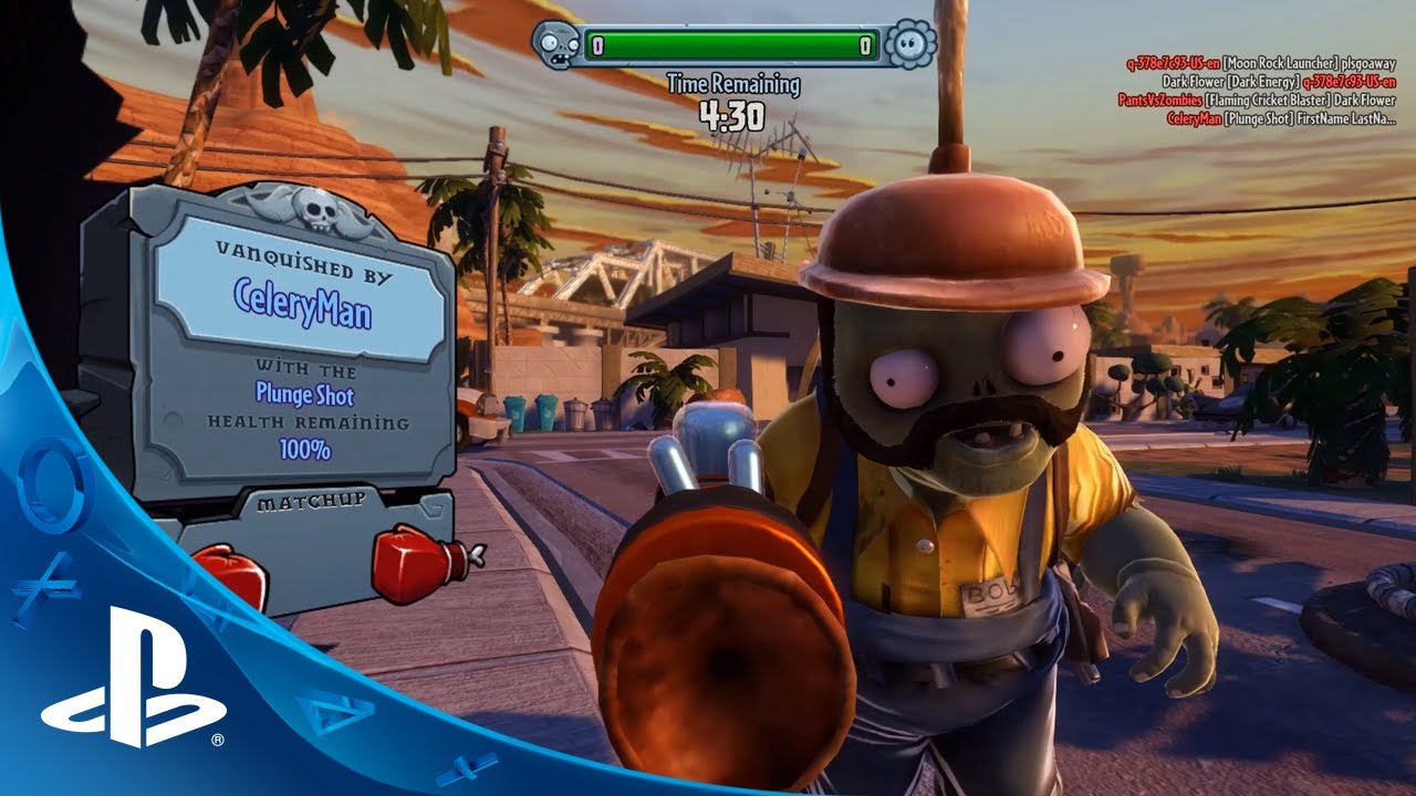 Купить игру Plants vs. Zombies: Garden Warfare для PS4