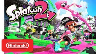 Nintendo Switch 32GB (неоновый красный/неоновый синий) + игра Splatoon 2