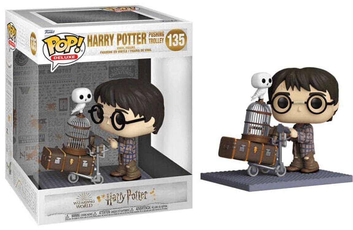 (CN) Фигурка Funko Pop! Deluxe: Harry Potter 20th Anniversary - Harry Pushing Trolley (135)
