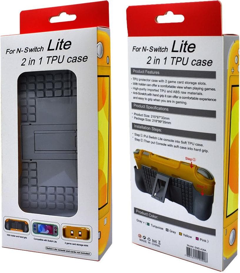 Защитный чехол MIMD (жёлтый) + подставка для Nintendo Switch Lite