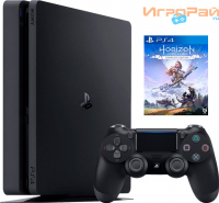 Sony PlayStation 4 Slim (1TB) (PS4, CUH-2216B) + игра Horizon Zero Dawn Complete Edition