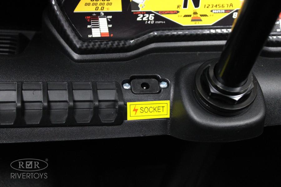 Детский электромобиль RiverToys Lamborghini Aventador SV (M777MM) желтый