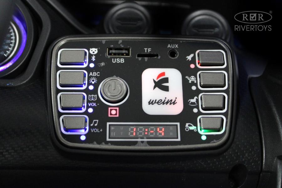 Детский электромобиль RiverToys М444БХ черный глянец