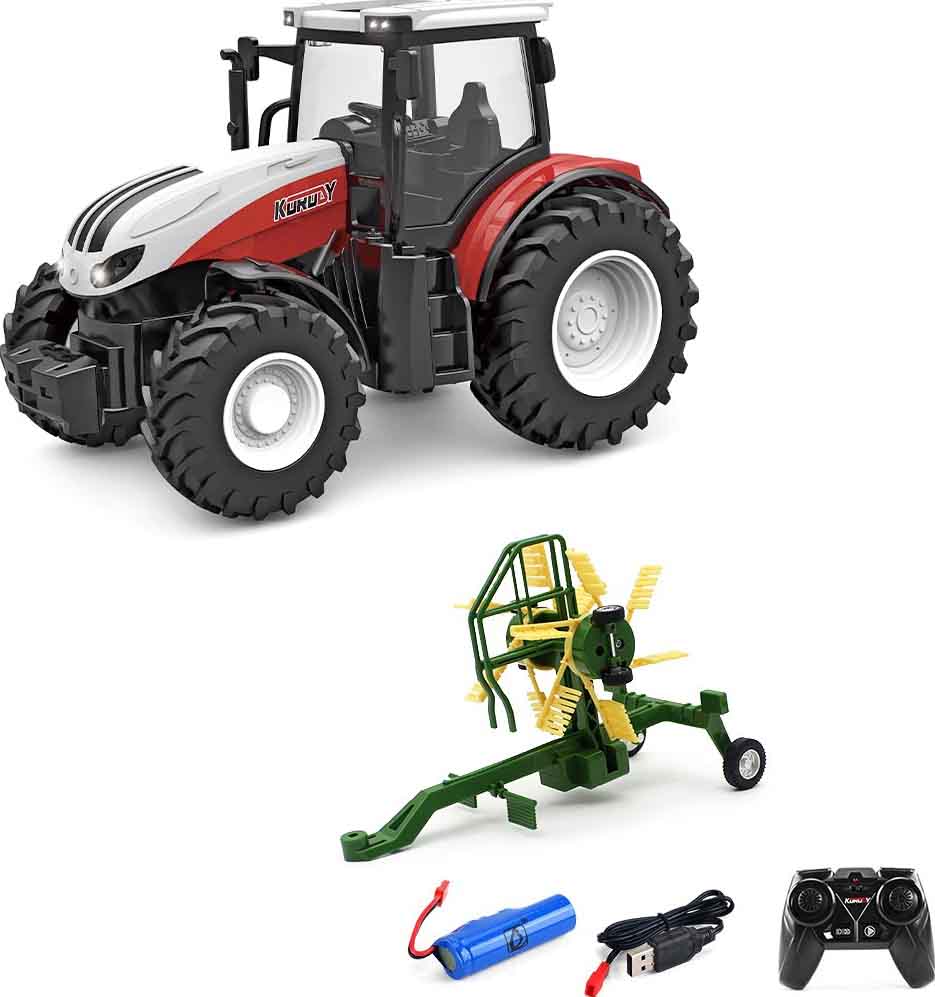 Радиоуправляемая модель Korody трактор с граблями для сена
