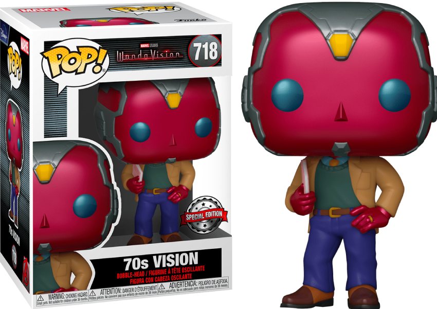 Фигурка Funko POP! Bobble: Marvel: WandaVision: Vision 70s Эксклюзив (52047)