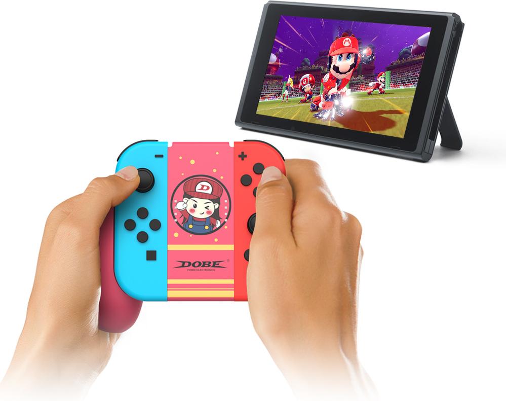 Подзаряжающий держатель DOBE для Nintendo Switch Joy-Con (красный) (iTNS-2145R)