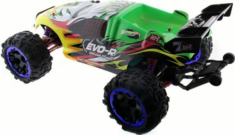 Радиоуправляемая трагги Remo Hobby EVO-R Brushless (зеленая) 4WD 2.4G 1/8 RTR (E666-003)