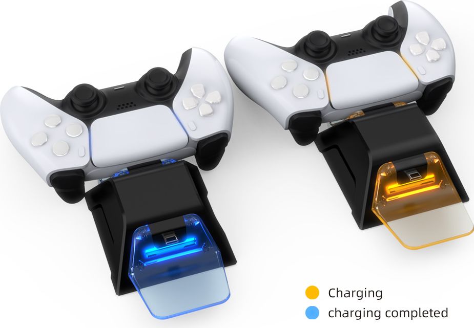 Зарядная станция DOBE для 2-х геймпадов Sony Dualsense (белая) (TP5-0528)