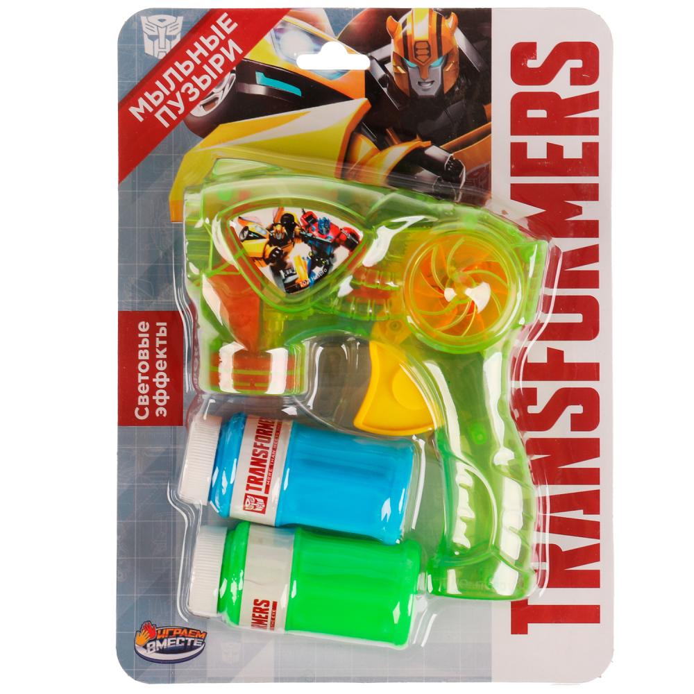 Пистолет д/пускания мыльных пузырей Трансформеры свет, 2х50 мл, Играем вместе, 2104V051-TRF
