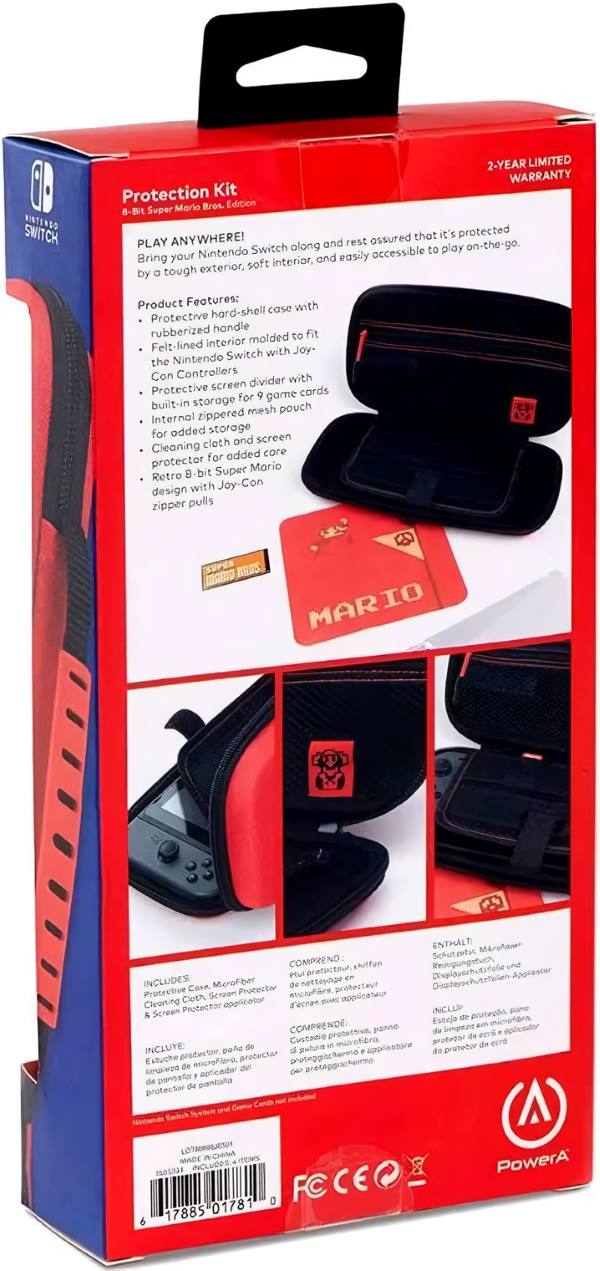 Набор PowerA Protection Kit 4в1 Super Mario Bros. Red для Nintendo Switch