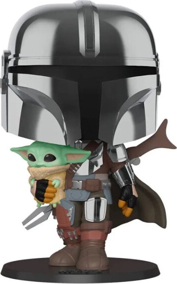 

(EU) Фигурка Funko POP! Star Wars. The Mandalorian: Mandalorian with the Child (Chrome) 10" (825)