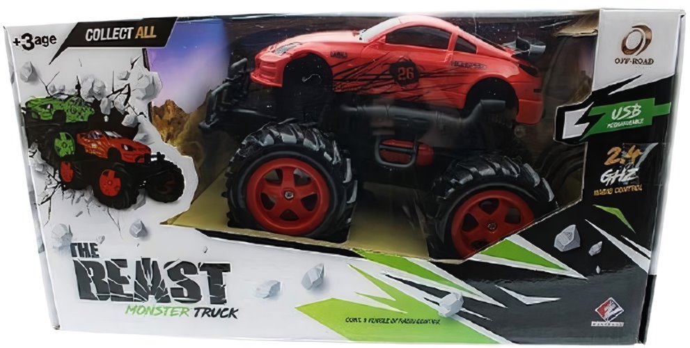 Р/У внедорожник Monstre Truck Toyota Celica в ассортименте 1/16 + свет + звук, OR2683B