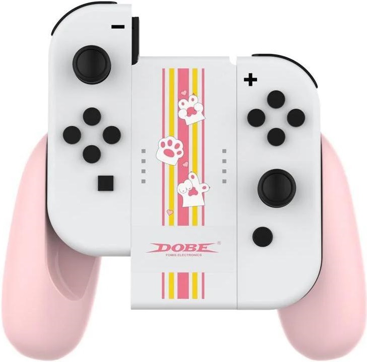 Подзаряжающий держатель DOBE для Nintendo Switch Joy-Con (розовый) (iTNS-873C)