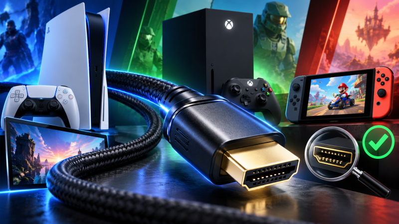 Кабель HDMI 2.1 для PS5, Xbox и Switch 2 — как выбрать и проверить