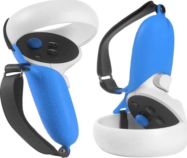 Силиконовый чехол для контроллеров Oculus Quest 2 Blue (синий)