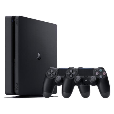 Sony PlayStation 4 Slim (1TB) (PS4, CUH-2218B) + 2-й геймпад + зарядная станция + стенд
