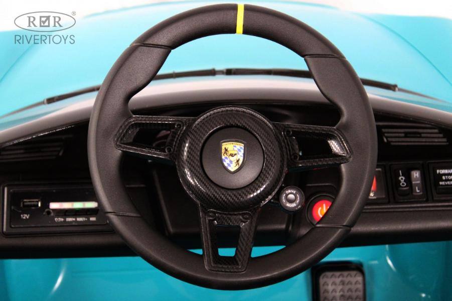 Детский электромобиль RiverToys Porsche 911 RUF (A444AA) синий