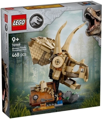 (EU) Игрушка-конструктор LEGO Jurassic World Окаменелости динозавра: Череп трицератопса (76969)