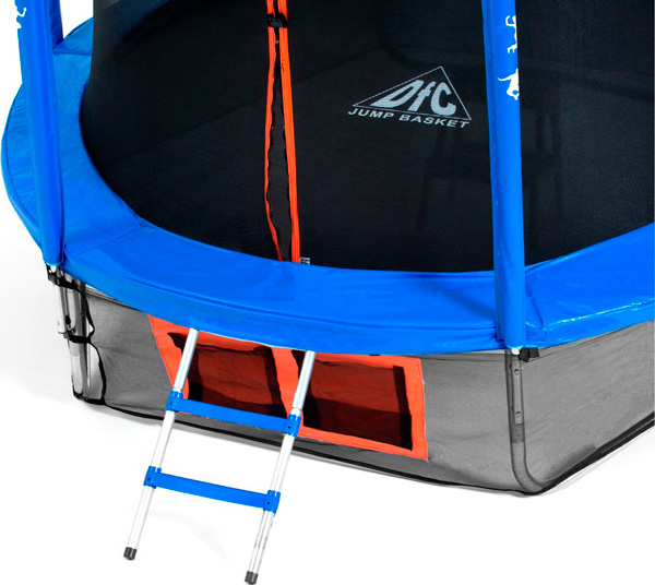 Батут DFC JUMP BASKET 8ft внутр.сетка, лестница (244cм) 8FT-JBSK-B