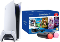 Sony PlayStation 5 (PS5) + PlayStation VR (PS5, CUH-ZVR2) Mega Pack Bundle + Sony Move Motion Controller Twin Pack (PS Move)