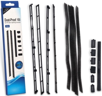 Пылевые заглушки для Playstation 4 Slim (чёрные)