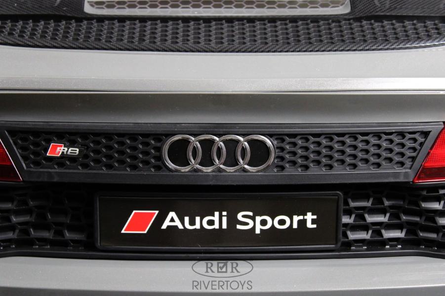 Детский электромобиль RiverToys AUDI R8 (M333MM) серый