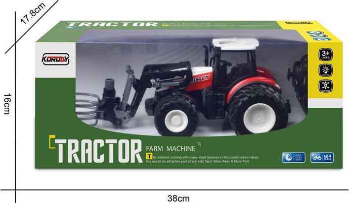Радиоуправляемая модель фермерский трактор Korody KR6634B с погрузчиком тюков