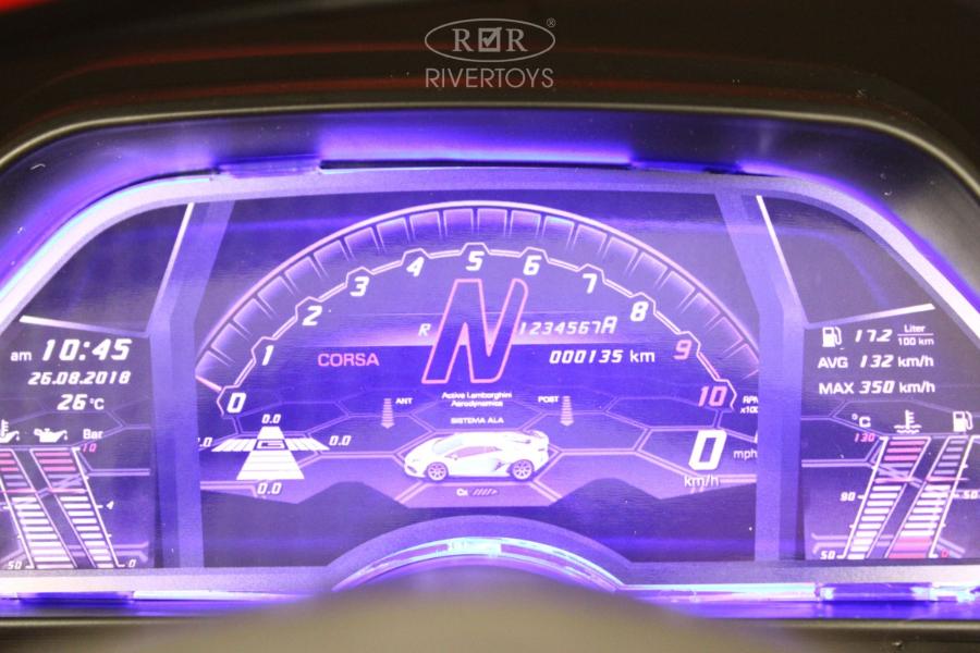 Детский электромобиль RiverToys Lamborghini Aventador SVJ (A111MP) красный