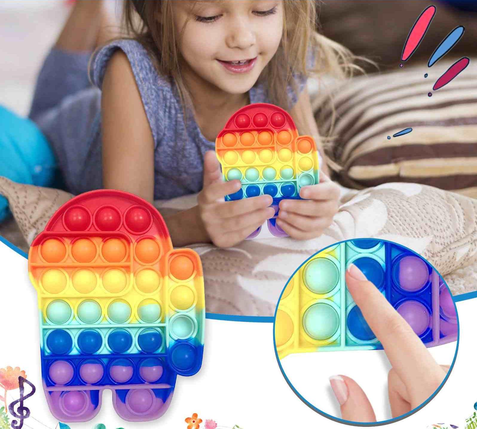 Игрушка POP IT "Космонавт Among US" антистресс (тактильная, сенсорная)