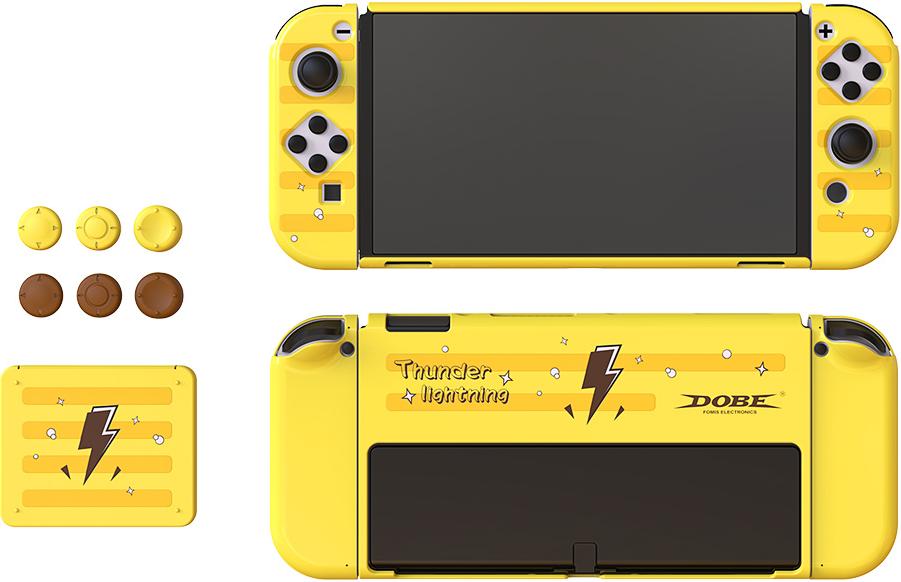 Набор накладок DOBE для Nintendo Switch (желтый) (TNS-1192)
