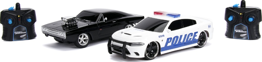 Радиоуправляемые машинки Jada Toys Fast & Furious 1:16 Twin Pack RC 30726 2015 Dodge Charger 97584 1970 Dodge Charger (Street) (30725)
