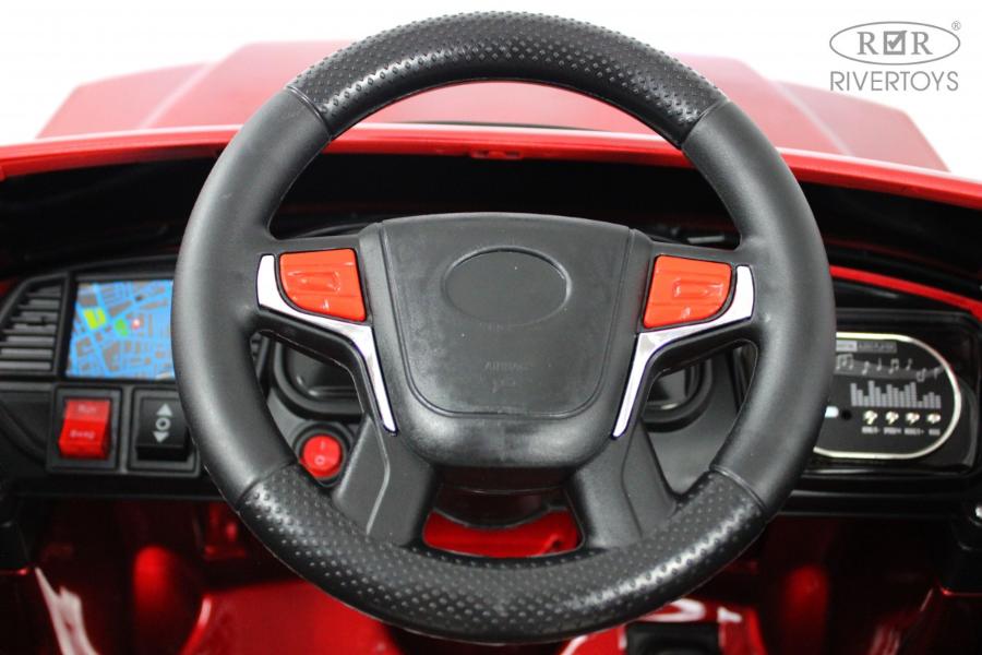 Детский электромобиль RiverToys М555БХ красный глянец