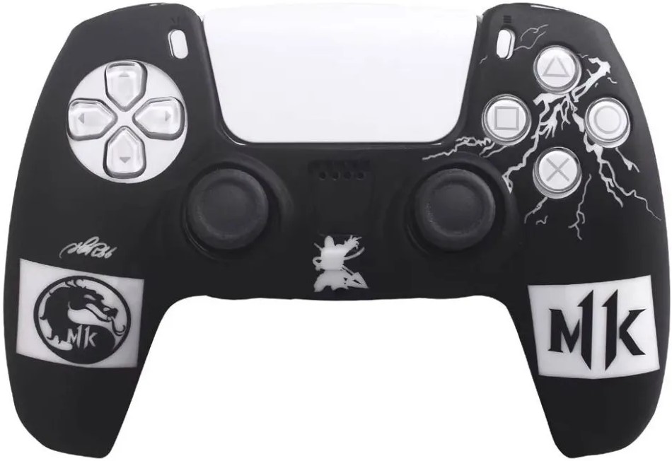Силиконовый чехол для геймпада Sony DualSense Mortal Kombat + 2 накладки на стики