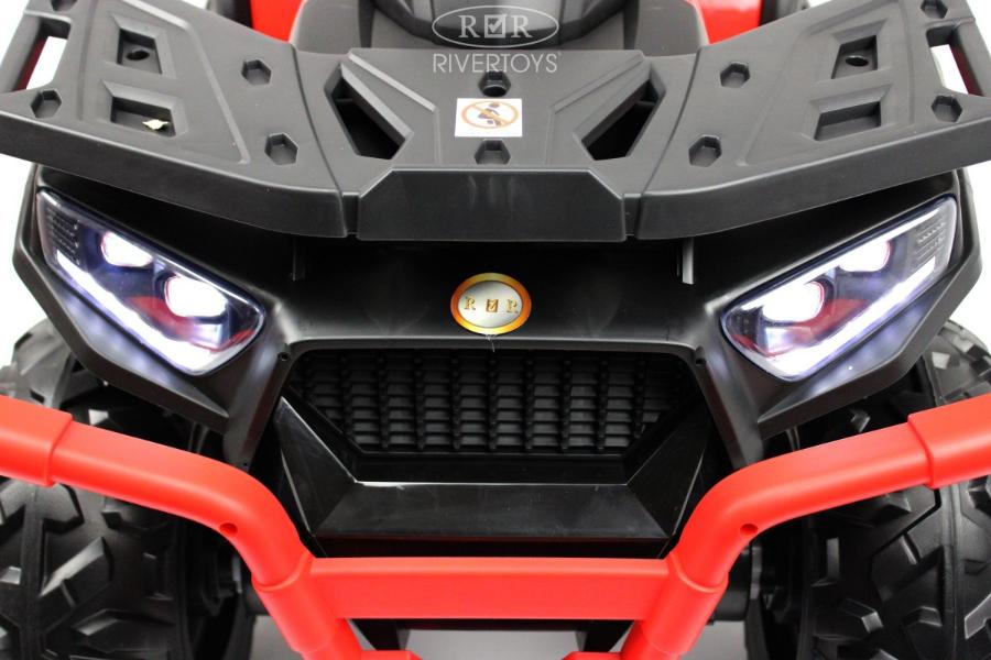 Детский электроквадроцикл RiverToys H999HH красный