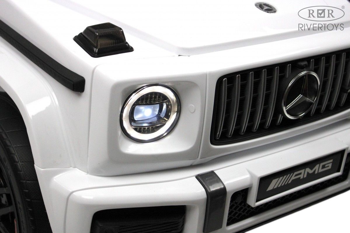 Детский электромобиль RiverToys Mercedes-Benz G63 4WD (Mercedes-AMG-G63-4WD-K999KK-WHITE) белый
