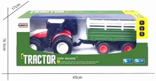 Радиоуправляемая модель фермерский трактор Korody KR6644B с прицепом для скота