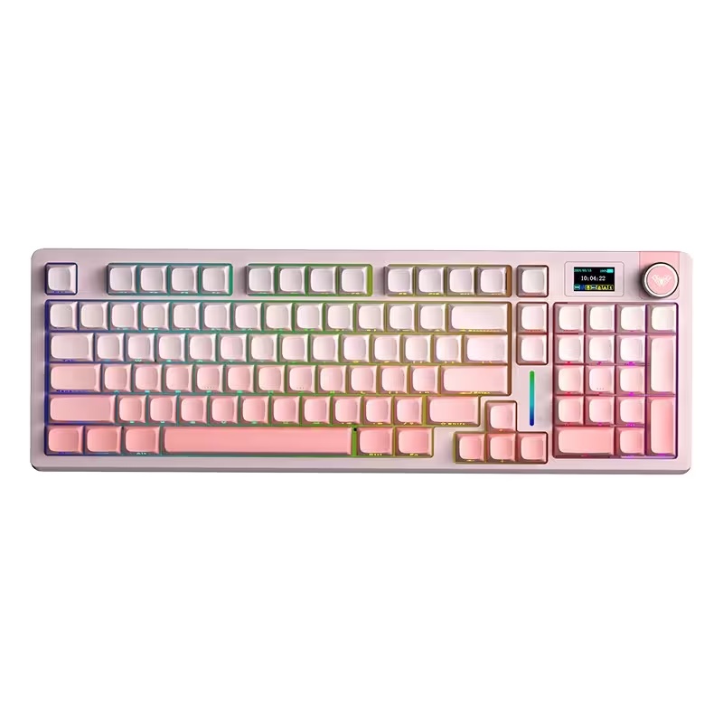 Клавиатура AULA S98Pro 3in1 RGB, синие свитчи, Бело-сине-тёмно-пурпурная