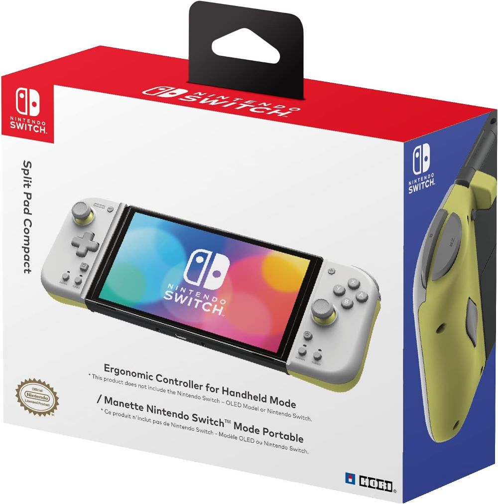 Контроллеры HORI Split Pad Compact (Grey x Yellow) для консоли Switch (NSW-373U)