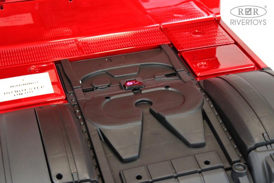 Детский электромобиль RiverToys Mercedes-Benz Actros 4WD (HL358) вишневый глянец