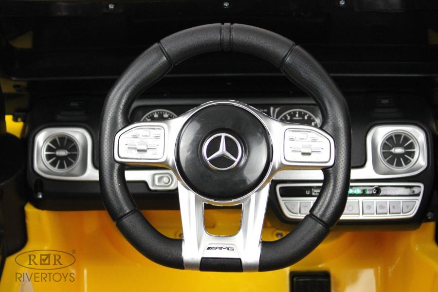 Детский электромобиль RiverToys Mercedes-Benz G63 (T999TT) желтый
