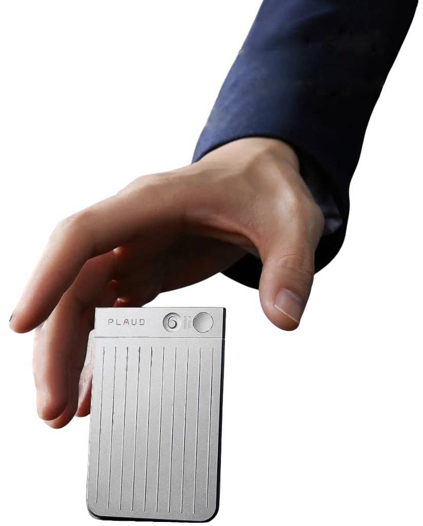 Диктофон PLAUD NOTE Silver с искусственным интеллектом ChatGPT, 64 Гб